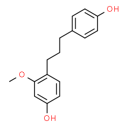 ChemSpider 2D Image | 4-[3-(4-Hydroxyphenyl)propyl]-3-methoxyphenol | C16H18O3