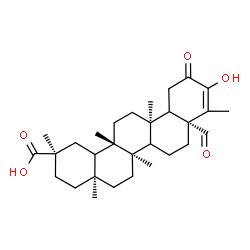 ChemSpider 2D Image | (2R,4aS,6aR,8aR,12bR,14aS)-8a-Formyl-10-hydroxy-2,4a,6a,9,12b,14a-hexamethyl-11-oxo-1,2,3,4,4a,5,6,6a,6b,7,8,8a,11,12,12a,12b,13,14,14a,14b-icosahydro-2-picenecarboxylic acid | C30H44O5