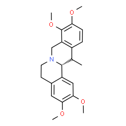 ChemSpider 2D Image | (13aR)-2,3,9,10-Tetramethoxy-13-methyl-5,8,13,13a-tetrahydro-6H-isoquinolino[3,2-a]isoquinoline | C22H27NO4