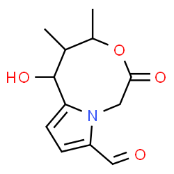 ChemSpider 2D Image | 6-Hydroxy-4,5-dimethyl-2-oxo-1,2,5,6-tetrahydro-4H-pyrrolo[1,2-d][1,4]oxazocine-9-carbaldehyde | C12H15NO4