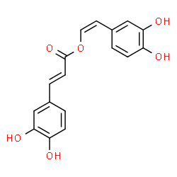 ChemSpider 2D Image | (Z)-2-(3,4-Dihydroxyphenyl)vinyl (2E)-3-(3,4-dihydroxyphenyl)acrylate | C17H14O6