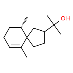 ChemSpider 2D Image | 2-[(10S)-6,10-Dimethylspiro[4.5]dec-6-en-2-yl]-2-propanol | C15H26O