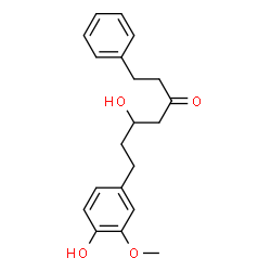 ChemSpider 2D Image | 5-Hydroxy-7-(4-hydroxy-3-methoxyphenyl)-1-phenyl-3-heptanone | C20H24O4