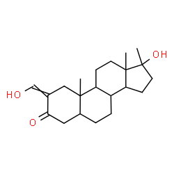 ChemSpider 2D Image | 17-Hydroxy-2-(hydroxymethylene)-17-methylandrostan-3-one | C21H32O3