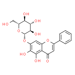 ChemSpider 2D Image | Baicalein-7-O-glucoside | C21H20O10