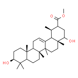 ChemSpider 2D Image | Methyl (3beta,5xi,9xi,14xi,18xi,20xi)-3,22-dihydroxyurs-12-en-30-oate | C31H50O4