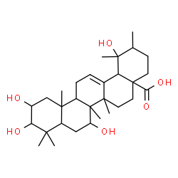 ChemSpider 2D Image | 2,3,7,19-Tetrahydroxyurs-12-en-28-oic acid | C30H48O6