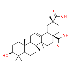 ChemSpider 2D Image | (3beta,5xi,9xi,14xi,18xi)-3-Hydroxyolean-12-ene-28,29-dioic acid | C30H46O5