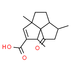 ChemSpider 2D Image | 1,3a,6-Trimethyl-8-oxo-1,3a,4,5,5a,6,7,8-octahydrocyclopenta[c]pentalene-2-carboxylic acid | C15H20O3