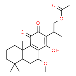 ChemSpider 2D Image | 14-Hydroxy-7-methoxy-11,12-dioxoabieta-8,13-dien-17-yl acetate | C23H32O6