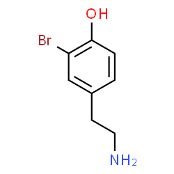 ChemSpider 2D Image | 4-(2-Aminoethyl)-2-bromophenol | C8H10BrNO