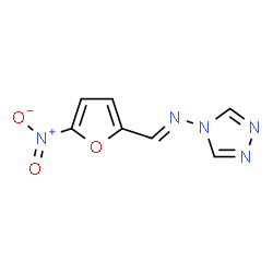 ChemSpider 2D Image | 4-[({5-nitro-2-furyl}methylene)amino]-4H-1,2,4-triazole | C7H5N5O3