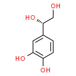 ChemSpider 2D Image | 4-[(1S)-1,2-Dihydroxyethyl]-1,2-benzenediol | C8H10O4