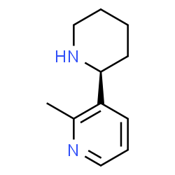 ChemSpider 2D Image | 2-Methyl-3-[(2S)-2-piperidinyl]pyridine | C11H16N2