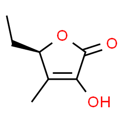 ChemSpider 2D Image | (+)-5-ethyl-3-hydroxy-4-methyl-2(5H)-furanone | C7H10O3
