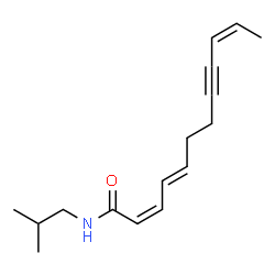 ChemSpider 2D Image | (2Z,4E,10Z)-N-Isobutyl-2,4,10-dodecatrien-8-ynamide | C16H23NO