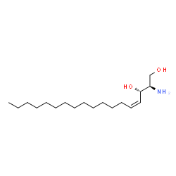 ChemSpider 2D Image | (2R,3S,4Z)-2-Amino-4-octadecene-1,3-diol | C18H37NO2