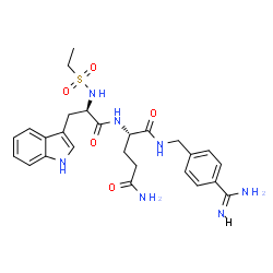 ChemSpider 2D Image | N-(Ethylsulfonyl)-D-tryptophyl-N~1~-(4-carbamimidoylbenzyl)-L-glutamamide | C26H33N7O5S