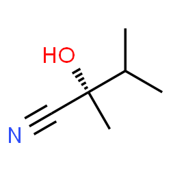 ChemSpider 2D Image | (S)-2-HYDROXY-2,3-DIMETHYLBUTANENITRILE | C6H11NO