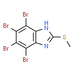 ChemSpider 2D Image | S-METHYL-4,5,6,7-TETRABROMO-BENZIMIDAZOLE | C8H4Br4N2S