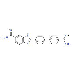 ChemSpider 2D Image | 2-(4'-AMIDINOBIPHENYL-4-YL)-1H-BENZIMIDAZOLE-5-AMIDINE | C21H18N6