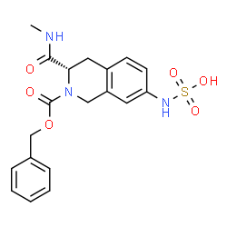 ChemSpider 2D Image | (3R)-METHYLCARBAMOYL-7-SULFOAMINO-3,4-DIHYDRO-1H-ISOQUINOLINE-2-CARBOXYLIC ACID BENZYL ESTER | C19H21N3O6S