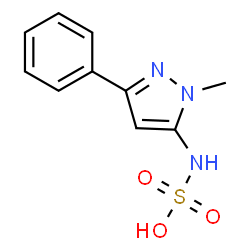 ChemSpider 2D Image | 1-METHYL-3-PHENYL-1H-PYRAZOL-5-YLSULFAMIC ACID | C10H11N3O3S