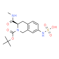 ChemSpider 2D Image | 3(R)-METHYLCARBAMOYL-7-SULFOAMINO-3,4-DIHYDRO-1H-ISOQUINOLINE-2-CARBOXYLIC ACID TERT-BUTYL ESTER | C16H23N3O6S