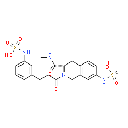 ChemSpider 2D Image | {3(S)-METHYLCARBAMOYL-2-[3-(3-SULFOAMINO-PHENYL)-PROPIONYL]-1,2,3,4-TETRAHYDRO-ISOQUINOLIN-7-YL}-SULFAMIC ACID | C20H24N4O8S2