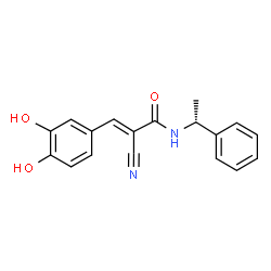 ChemSpider 2D Image | Tyrphostin B44, (-) enantiomer | C18H16N2O3