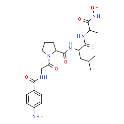 ChemSpider 2D Image | N-(4-Aminobenzoyl)glycylprolylleucyl-N-hydroxyalaninamide | C23H34N6O6