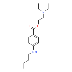 ChemSpider 2D Image | 2-DIETHYLAMINOETHYL 4-BUTYLAMINOBENZOATE | C17H28N2O2