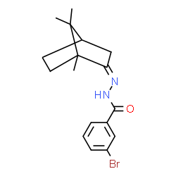 ChemSpider 2D Image | 3-Bromo-N'-[(2Z)-1,7,7-trimethylbicyclo[2.2.1]hept-2-ylidene]benzohydrazide | C17H21BrN2O