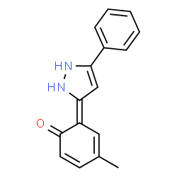 ChemSpider 2D Image | (6Z)-4-Methyl-6-(5-phenyl-1,2-dihydro-3H-pyrazol-3-ylidene)-2,4-cyclohexadien-1-one | C16H14N2O