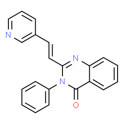 ChemSpider 2D Image | 3-Phenyl-2-(2-pyridin-3-yl-vinyl)-3H-quinazolin-4-one | C21H15N3O