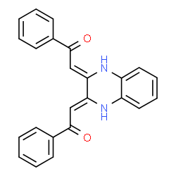 ChemSpider 2D Image | (2Z,2'Z)-2,2'-(Quinoxaline-2,3(1H,4H)-diylidene)bis(1-phenylethanone) | C24H18N2O2