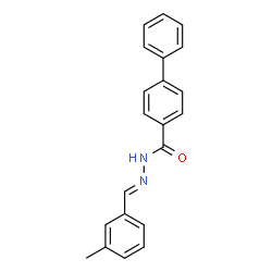 ChemSpider 2D Image | N'-[(E)-(3-Methylphenyl)methylene]-4-biphenylcarbohydrazide | C21H18N2O