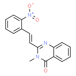 ChemSpider 2D Image | 3-Methyl-2-[2-(2-nitro-phenyl)-vinyl]-3H-quinazolin-4-one | C17H13N3O3