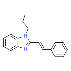 ChemSpider 2D Image | 2-[(E)-2-Phenylvinyl]-1-propyl-1H-benzimidazole | C18H18N2
