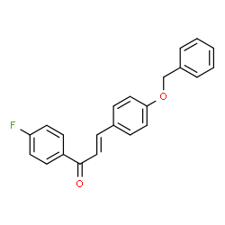 ChemSpider 2D Image | (2E)-3-[4-(Benzyloxy)phenyl]-1-(4-fluorophenyl)-2-propen-1-one | C22H17FO2