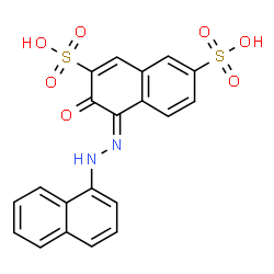 ChemSpider 2D Image | (4Z)-4-(1-Naphthylhydrazono)-3-oxo-3,4-dihydro-2,7-naphthalenedisulfonic acid | C20H14N2O7S2