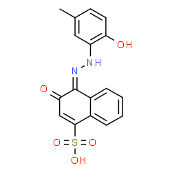 ChemSpider 2D Image | (4E)-4-[(2-Hydroxy-5-methylphenyl)hydrazono]-3-oxo-3,4-dihydro-1-naphthalenesulfonic acid | C17H14N2O5S