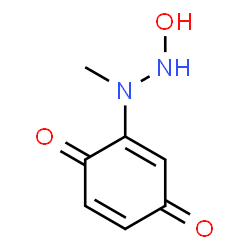 ChemSpider 2D Image | 2-(2-Hydroxy-1-methylhydrazino)-1,4-benzoquinone | C7H8N2O3