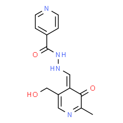 ChemSpider 2D Image | N'-{(E)-[5-(Hydroxymethyl)-2-methyl-3-oxo-4(3H)-pyridinylidene]methyl}isonicotinohydrazide | C14H14N4O3