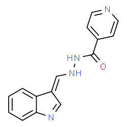 ChemSpider 2D Image | N'-[(Z)-3H-Indol-3-ylidenemethyl]isonicotinohydrazide | C15H12N4O