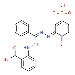 ChemSpider 2D Image | 2-{2-[(Z)-[(2E)-(6-Oxo-3-sulfo-2,4-cyclohexadien-1-ylidene)hydrazono](phenyl)methyl]hydrazino}benzoic acid | C20H16N4O6S