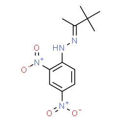 ChemSpider 2D Image | 3,3-Dimethyl-2-butanone 2-(2,4-dinitrophenyl)hydrazone | C12H16N4O4