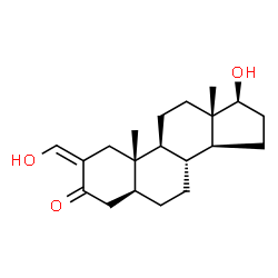 ChemSpider 2D Image | 4,5alpha-Dihydro-2-(hydroxymethylene)testosterone | C20H30O3
