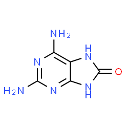 ChemSpider 2D Image | 2,6-diamino-8-purinol | C5H6N6O