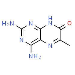 ChemSpider 2D Image | 2,4-Diamino-6-methylpteridin-7-ol | C7H8N6O